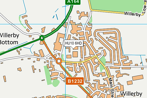 HU10 6HD map - OS VectorMap District (Ordnance Survey)