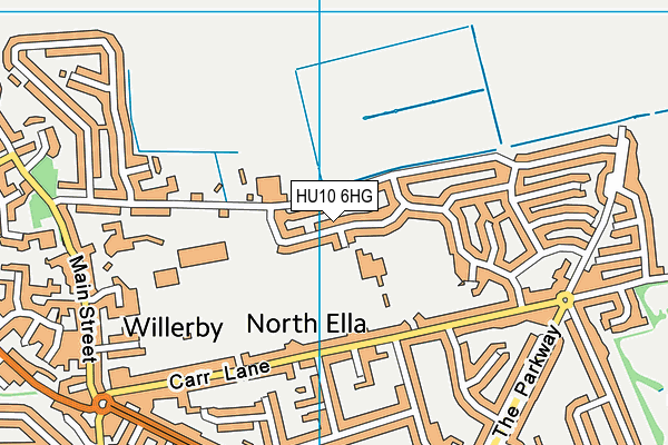 HU10 6HG map - OS VectorMap District (Ordnance Survey)