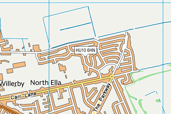 HU10 6HN map - OS VectorMap District (Ordnance Survey)