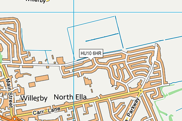 HU10 6HR map - OS VectorMap District (Ordnance Survey)