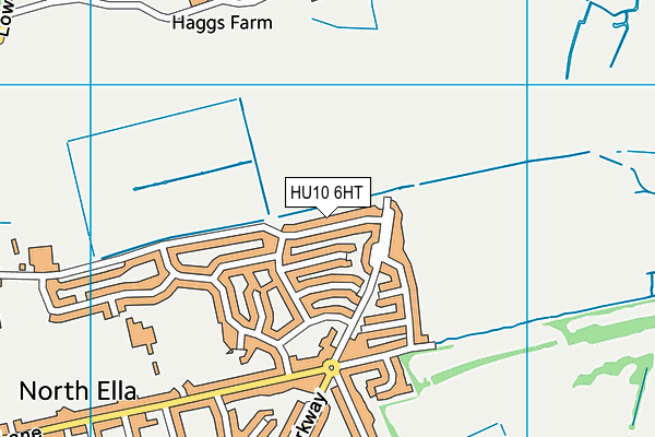 HU10 6HT map - OS VectorMap District (Ordnance Survey)