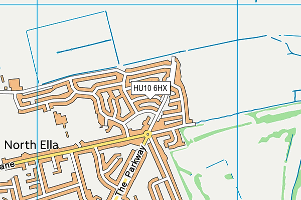 HU10 6HX map - OS VectorMap District (Ordnance Survey)