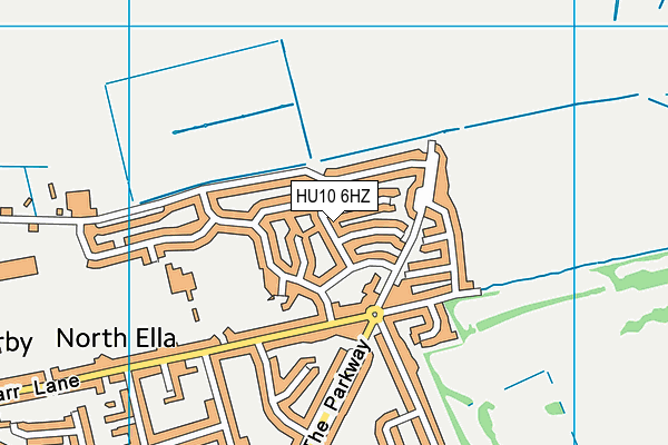 HU10 6HZ map - OS VectorMap District (Ordnance Survey)