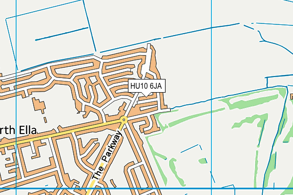 HU10 6JA map - OS VectorMap District (Ordnance Survey)