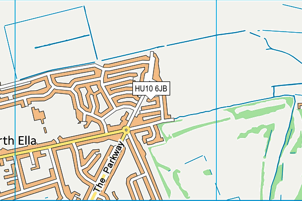 HU10 6JB map - OS VectorMap District (Ordnance Survey)