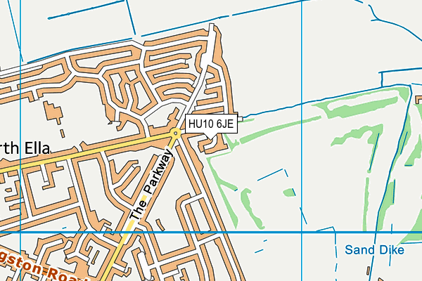 HU10 6JE map - OS VectorMap District (Ordnance Survey)