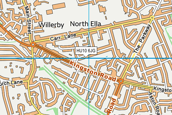 HU10 6JG map - OS VectorMap District (Ordnance Survey)