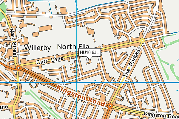 HU10 6JL map - OS VectorMap District (Ordnance Survey)