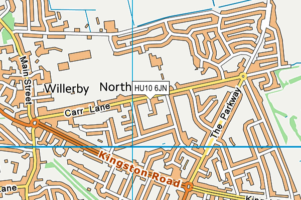 HU10 6JN map - OS VectorMap District (Ordnance Survey)