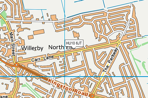 HU10 6JT map - OS VectorMap District (Ordnance Survey)