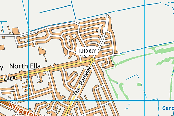 HU10 6JY map - OS VectorMap District (Ordnance Survey)