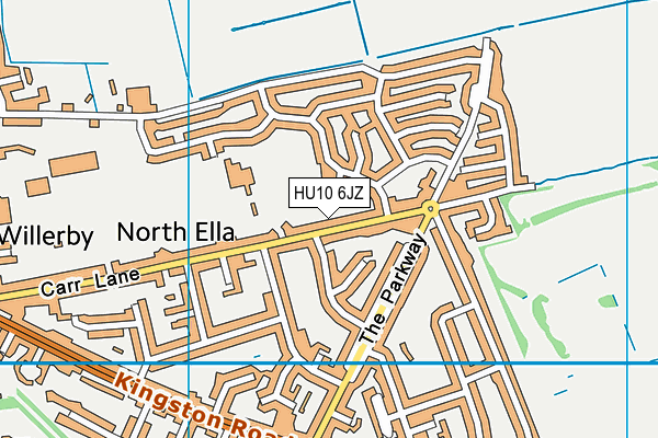 HU10 6JZ map - OS VectorMap District (Ordnance Survey)