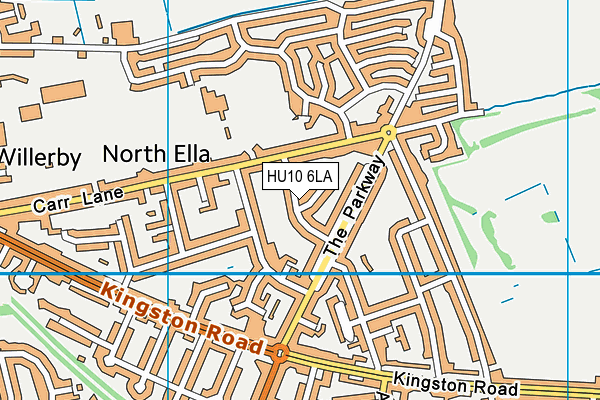 HU10 6LA map - OS VectorMap District (Ordnance Survey)