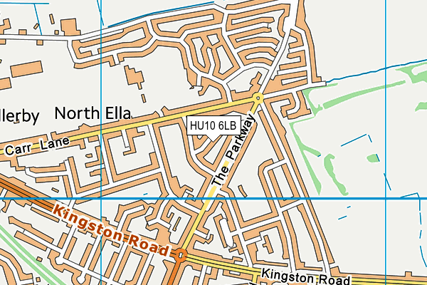 HU10 6LB map - OS VectorMap District (Ordnance Survey)