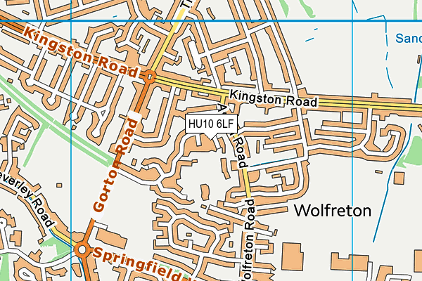 HU10 6LF map - OS VectorMap District (Ordnance Survey)