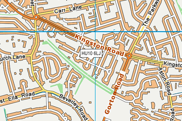 HU10 6LJ map - OS VectorMap District (Ordnance Survey)