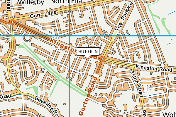 HU10 6LN map - OS VectorMap District (Ordnance Survey)