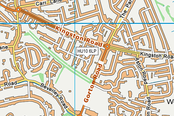 HU10 6LP map - OS VectorMap District (Ordnance Survey)