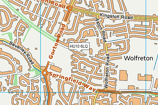 HU10 6LQ map - OS VectorMap District (Ordnance Survey)