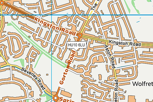HU10 6LU map - OS VectorMap District (Ordnance Survey)