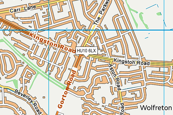 HU10 6LX map - OS VectorMap District (Ordnance Survey)