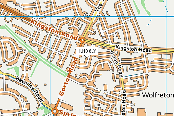 HU10 6LY map - OS VectorMap District (Ordnance Survey)
