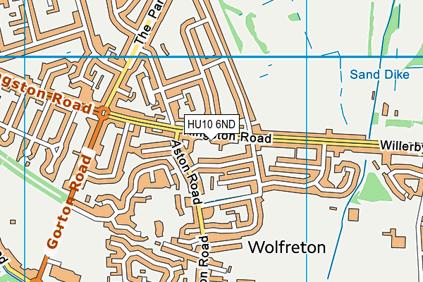 HU10 6ND map - OS VectorMap District (Ordnance Survey)