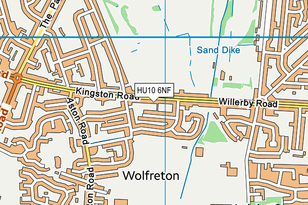 HU10 6NF map - OS VectorMap District (Ordnance Survey)