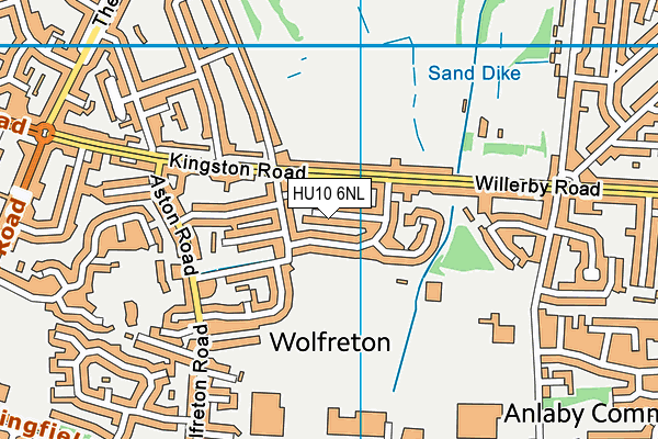 HU10 6NL map - OS VectorMap District (Ordnance Survey)