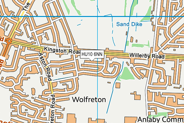 HU10 6NN map - OS VectorMap District (Ordnance Survey)