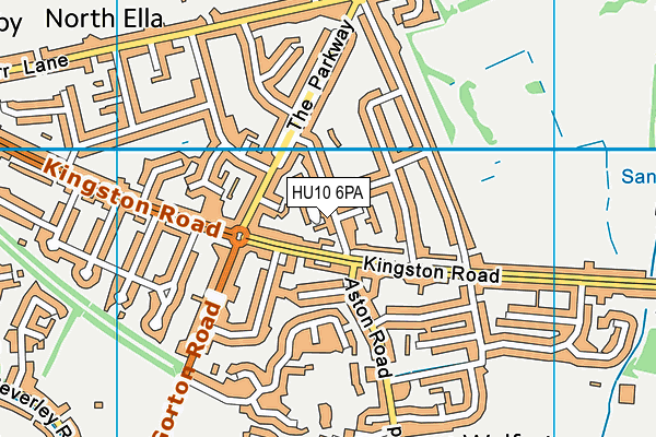 HU10 6PA map - OS VectorMap District (Ordnance Survey)