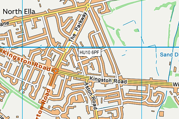 HU10 6PF map - OS VectorMap District (Ordnance Survey)