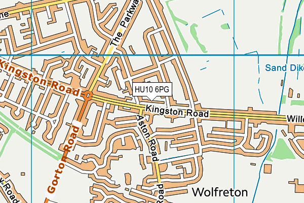 HU10 6PG map - OS VectorMap District (Ordnance Survey)