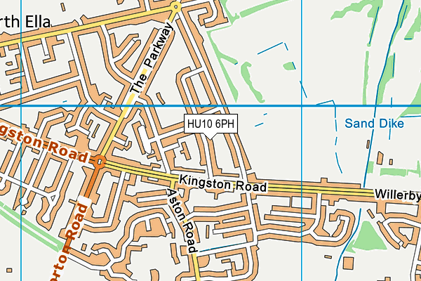 HU10 6PH map - OS VectorMap District (Ordnance Survey)