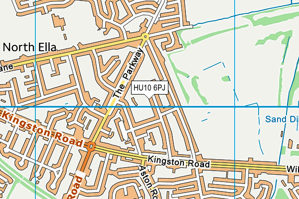 HU10 6PJ map - OS VectorMap District (Ordnance Survey)