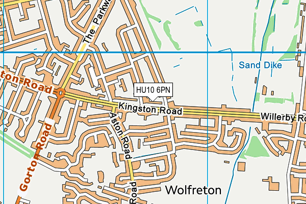 HU10 6PN map - OS VectorMap District (Ordnance Survey)