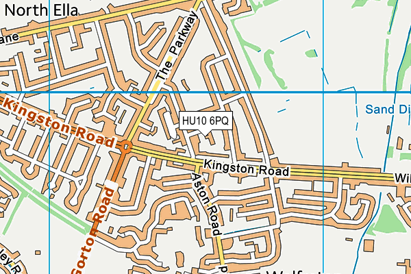 HU10 6PQ map - OS VectorMap District (Ordnance Survey)