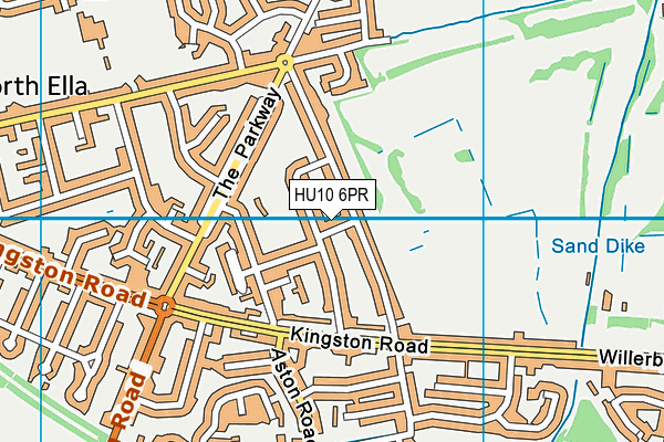 HU10 6PR map - OS VectorMap District (Ordnance Survey)