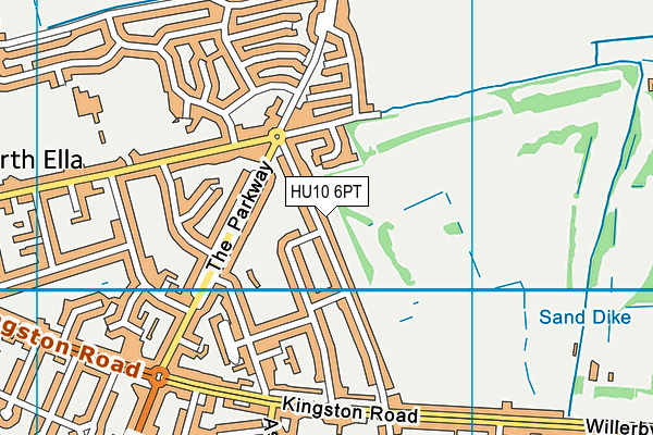 HU10 6PT map - OS VectorMap District (Ordnance Survey)