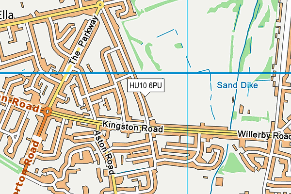 HU10 6PU map - OS VectorMap District (Ordnance Survey)