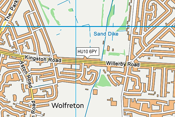 HU10 6PY map - OS VectorMap District (Ordnance Survey)