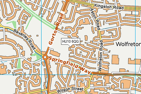 HU10 6QG map - OS VectorMap District (Ordnance Survey)