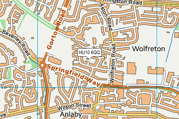 HU10 6QQ map - OS VectorMap District (Ordnance Survey)