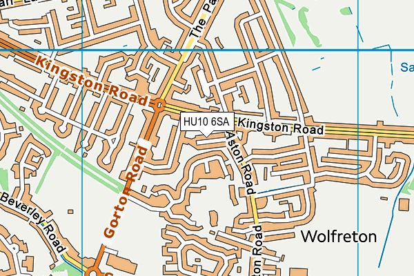 HU10 6SA map - OS VectorMap District (Ordnance Survey)