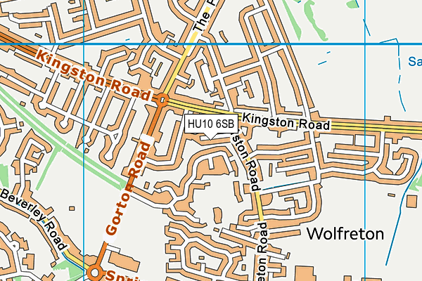 HU10 6SB map - OS VectorMap District (Ordnance Survey)