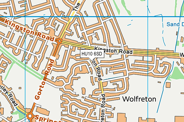 HU10 6SD map - OS VectorMap District (Ordnance Survey)