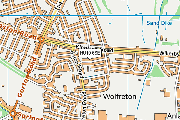 HU10 6SE map - OS VectorMap District (Ordnance Survey)