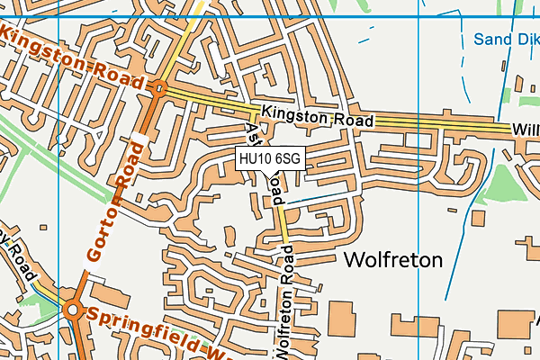 HU10 6SG map - OS VectorMap District (Ordnance Survey)