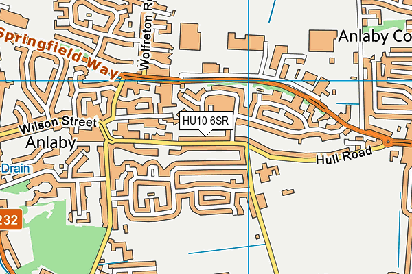 HU10 6SR map - OS VectorMap District (Ordnance Survey)