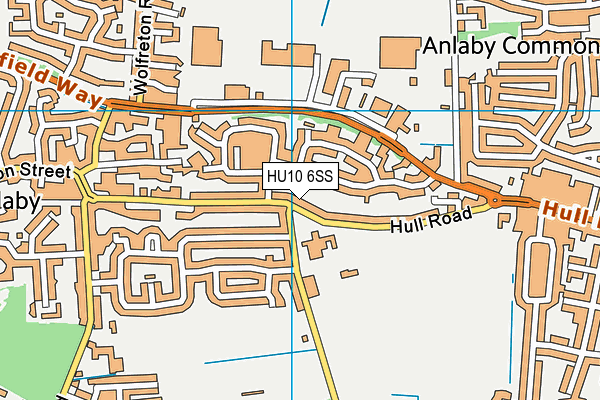 HU10 6SS map - OS VectorMap District (Ordnance Survey)